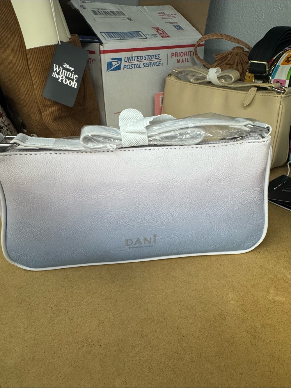 Disney Danielle Nicole Ariel Ombre Pastel Shoulder Bag - Pale Lavender NWT - Picture 2 of 4